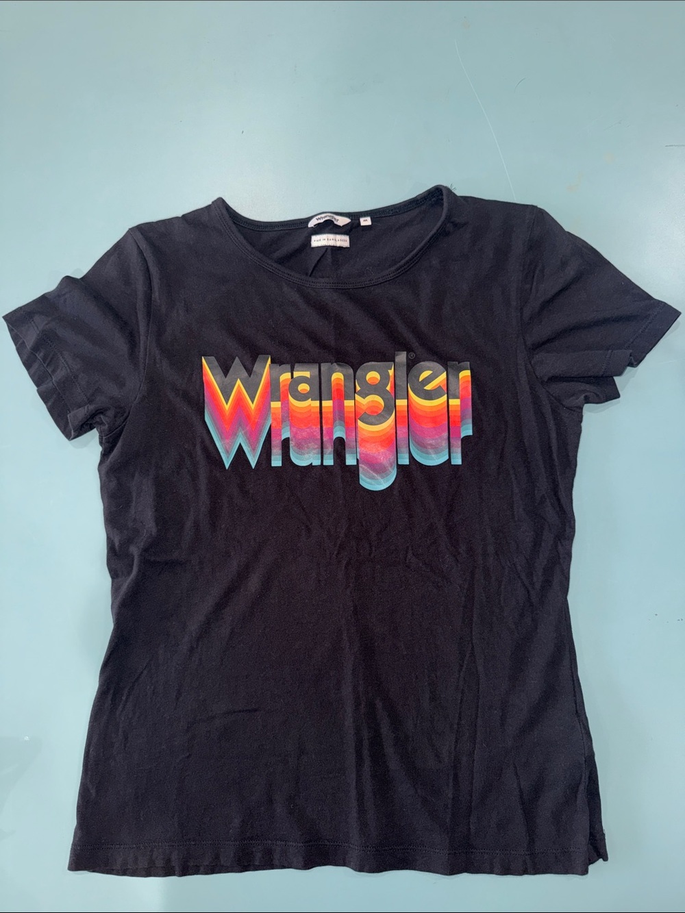 Wrangler Black Tee Multicolor Medium